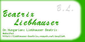 beatrix liebhauser business card